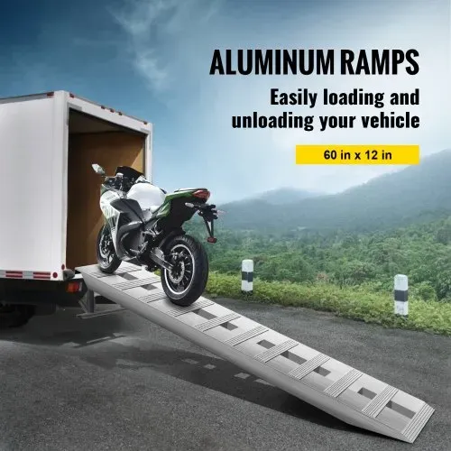VEVOR 1520 x 305 mm Aluminiumrampen 2 Stk. ATV-Rampen Laderampen 2722 kg Kapazität Bis zu 406 mm Ladehöhe VEVOR 1520 x 305 mm Aluminiumrampen 2 Stk. ATV-Rampen Laderampen 2722 kg Kapazität Bis zu 406 mm Ladehöhe