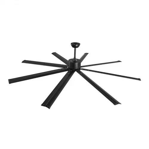 VEVOR 213 cm Deckenventilator ohne Beleuchtung, 6-Gang-Fernbedienung, 8 Flügel aus Alu, umkehrbarer Gleichstrommotor, Ventilator für Schlafzimmer, Wohnzimmer, Terrasse, Innen-/Außenbereich, schwarz – Bild 10