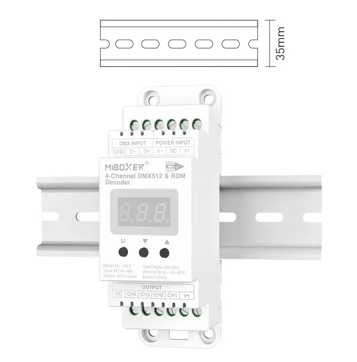 MiBoxer D4-T LED Controller DMX 4-Kanal für DIN-Schiene – Bild 8