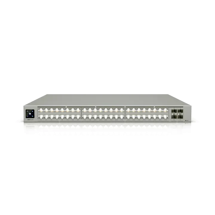 Ubiquiti Switch full managed Layer3 52 Port • 16x 2,5 GbE • 32x 10 GbE • 4x SFP28 • 19″ • UniFi • USW-Pro-XG-48 Ubiquiti Switch full managed Layer3 52 Port • 16x 2,5 GbE • 32x 10 GbE • 4x SFP28 • 19″ • UniFi • USW-Pro-XG-48