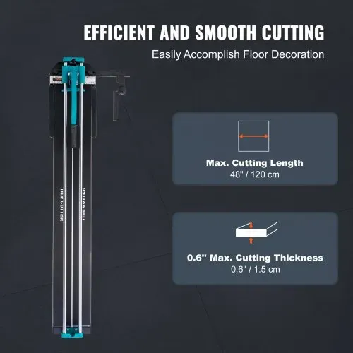 VEVOR Fliesenschneider Doppelschienen Schnittlänge von 1200mm, Schnittstärke 4-15mm Mindest. Schnittbreite 25mm Fliesenschneidmaschine inkl. Extra Schneidrad Fliesenverlegungs-& Renovierungsprojekten VEVOR Fliesenschneider Doppelschienen Schnittlänge von 1200mm, Schnittstärke 4-15mm Mindest. Schnittbreite 25mm Fliesenschneidmaschine inkl. Extra Schneidrad Fliesenverlegungs-& Renovierungsprojekten