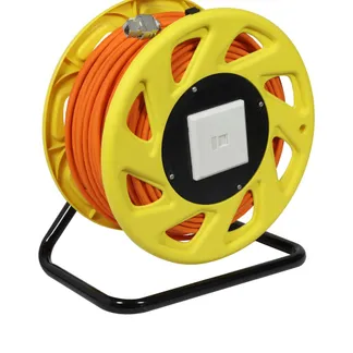 Kabeltrommel, CAT6A, 90m, CAT7A Rohkabel S-STP(S/FTP), mit 2x Buchsen RJ45(CAT6A), LSZH, Synergy 21 Kabeltrommel, CAT6A, 90m, CAT7A Rohkabel S-STP(S/FTP), mit 2x Buchsen RJ45(CAT6A), LSZH, Synergy 21