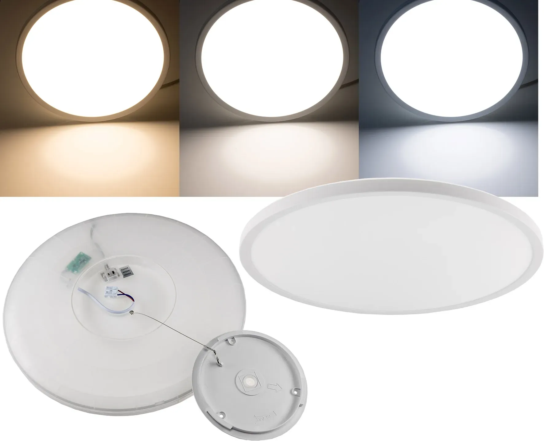 LED Deckenleuchte “Santano FR-42 CCT” IP54, Ø 42cm, 24W, CCT 3000-6000k LED Deckenleuchte “Santano FR-42 CCT” IP54, Ø 42cm, 24W, CCT 3000-6000k