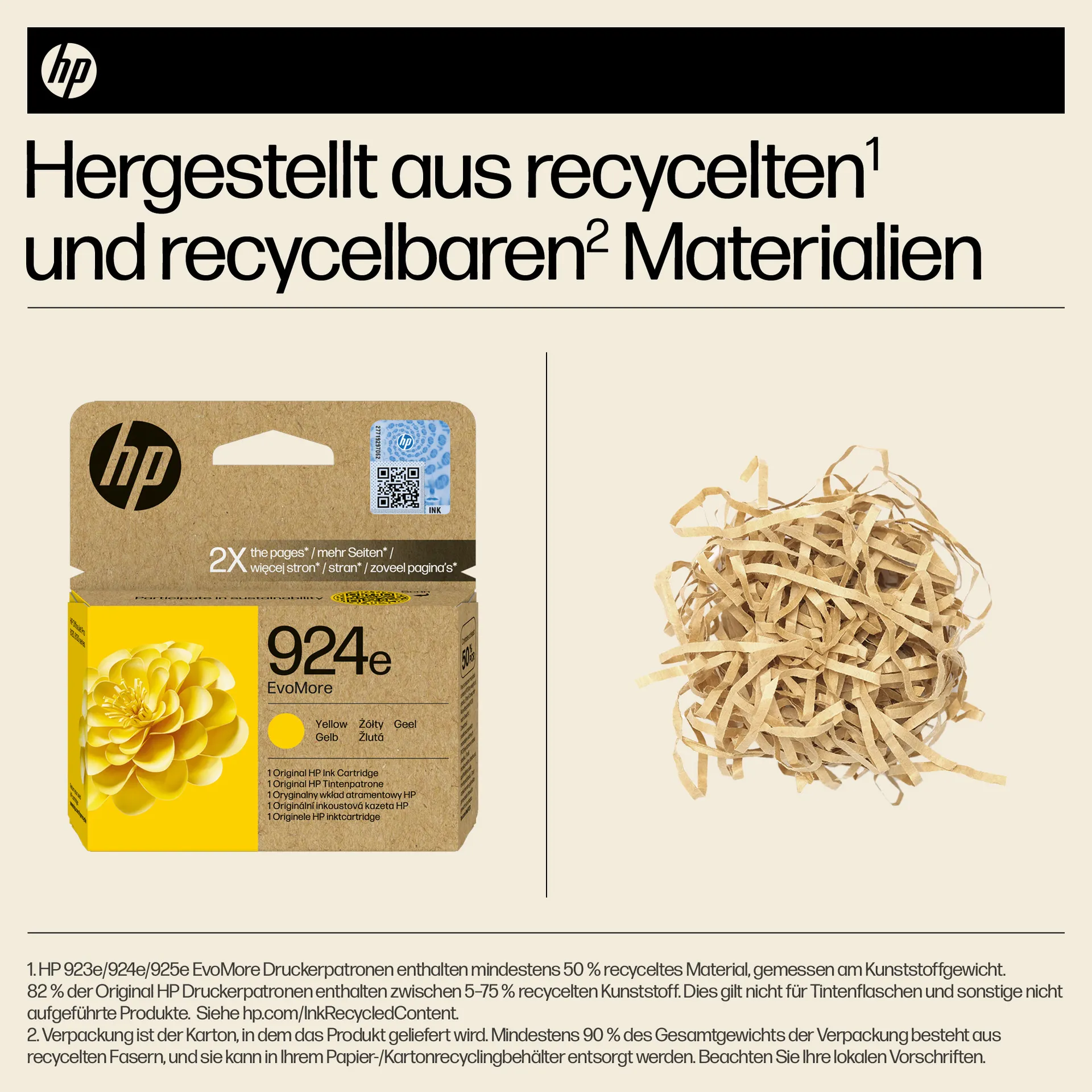HP 924e EvoMore Gelb Original Druckerpatrone – Bild 2