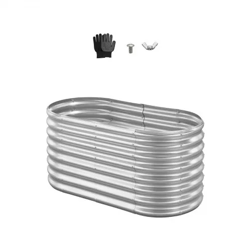 VEVOR Hochbeet Metall 1200x600x600 mm, Pflanzbeet, Gemüsebeet, Pflanzkasten mit offenem Boden & abgerundeten Kanten, Blumenbeet, Kräuterbeet, ideal für Gemüse, Blumen, Kräuter & Sukkulenten, Oval VEVOR Hochbeet Metall 1200x600x600 mm, Pflanzbeet, Gemüsebeet, Pflanzkasten mit offenem Boden & abgerundeten Kanten, Blumenbeet, Kräuterbeet, ideal für Gemüse, Blumen, Kräuter & Sukkulenten, Oval