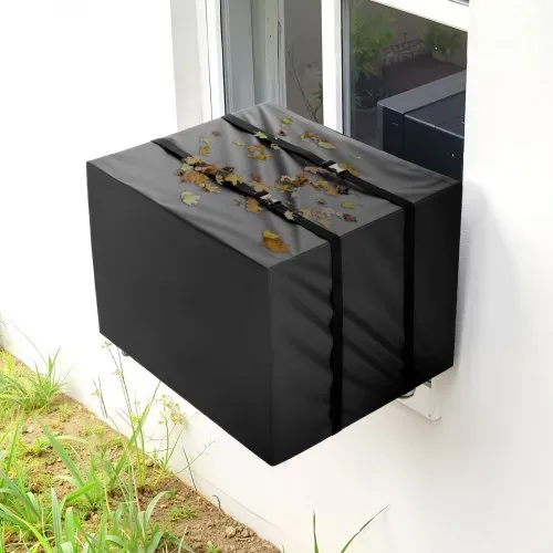 VEVOR Klimaanlagenabdeckung, 530 x 400 x 380 mm, Abdeckung für Außengeräte, doppellagig, wasserdichtes Polyestergewebe, verstellbarer Schultergurt, Universalgröße für den Außenbereich – Bild 7