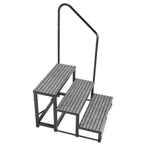 VEVOR RV Treppe mit Handlauf, 3-stufige Tragbare Standtreppe mit 299,38 kg Tragkraft Rutschfeste Trittstufe für Camper Mobilheime Pool und Spa Robuste Außentreppe Ideal für Senioren und Haustiere – Bild 9