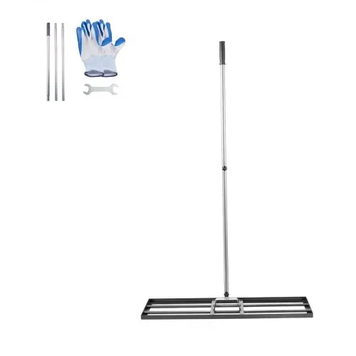 VEVOR Rasenrakel, Levelingrake mit 213 cm Griff, 914x254 mm Bodenplatte, rostbeständiger Nivellierrechen aus Karbonstahl, 3 Höhen verstellbar, Rasennivellierungswerkzeug für den Garten & Golfplätze – Bild 8