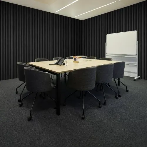 VEVOR Akustikschaumstoff Akustikpaneele, 52er-Set, 30x30x2,5cm, hochdichte schalldichte Wandplatten, Akustikplatten, Akustikschaumstoff-Matten für Studiowände und -decken, schwarz – Bild 7