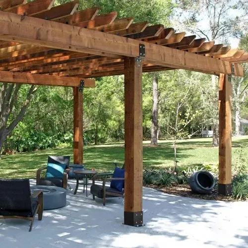 VEVOR 4er-Set Aufschraubhülse 214 x 146 x 140 mm Pfostenträger aus Kohlenstoffstahl mit Sprühbeschichtung Installation auf Beton-oder Holzböden Pfostenschuh Pfosten Ideal für Pergolen Verandageländern – Bild 7