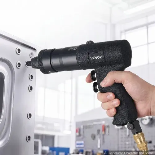 VEVOR Druckluft Nietmutternzange Set mit Metrischen Kopfstück M5 M6 M8 M10, Luftdruck-Nietpistole-Satz für Automobil Industrie Heimwerkerprojekte, 1134kg Zugkraft, Vor- & Rückwärts, Mit 20 Mandrels – Bild 7