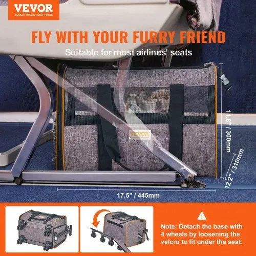 VEVOR Hundetrolley Faltbarer Hunderucksack Max.9,9kg Tragfähigkeit Transporttasche aus 600D Oxford-Stoff Hundewagen mit 4 Rädern Haustier Trolley Hundereisetasche Ideal für Autoreisen oder Ausflüge VEVOR Hundetrolley Faltbarer Hunderucksack Max.9,9kg Tragfähigkeit Transporttasche aus 600D Oxford-Stoff Hundewagen mit 4 Rädern Haustier Trolley Hundereisetasche Ideal für Autoreisen oder Ausflüge