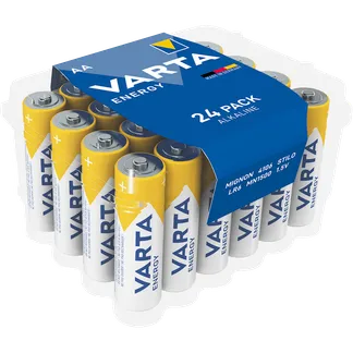 Mignon-Batterie VARTA “Energy“ Alkaline, Typ AA, LR06, 1,5V, Energy, 24er Pack Mignon-Batterie VARTA “Energy“ Alkaline, Typ AA, LR06, 1,5V, Energy, 24er Pack
