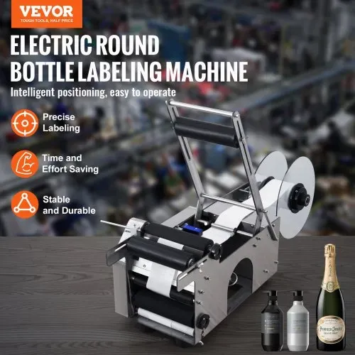 VEVOR Halbautomatischer MT-50 Flaschen Etikettiermaschine Etikettenapplikator VEVOR Halbautomatischer MT-50 Flaschen Etikettiermaschine Etikettenapplikator