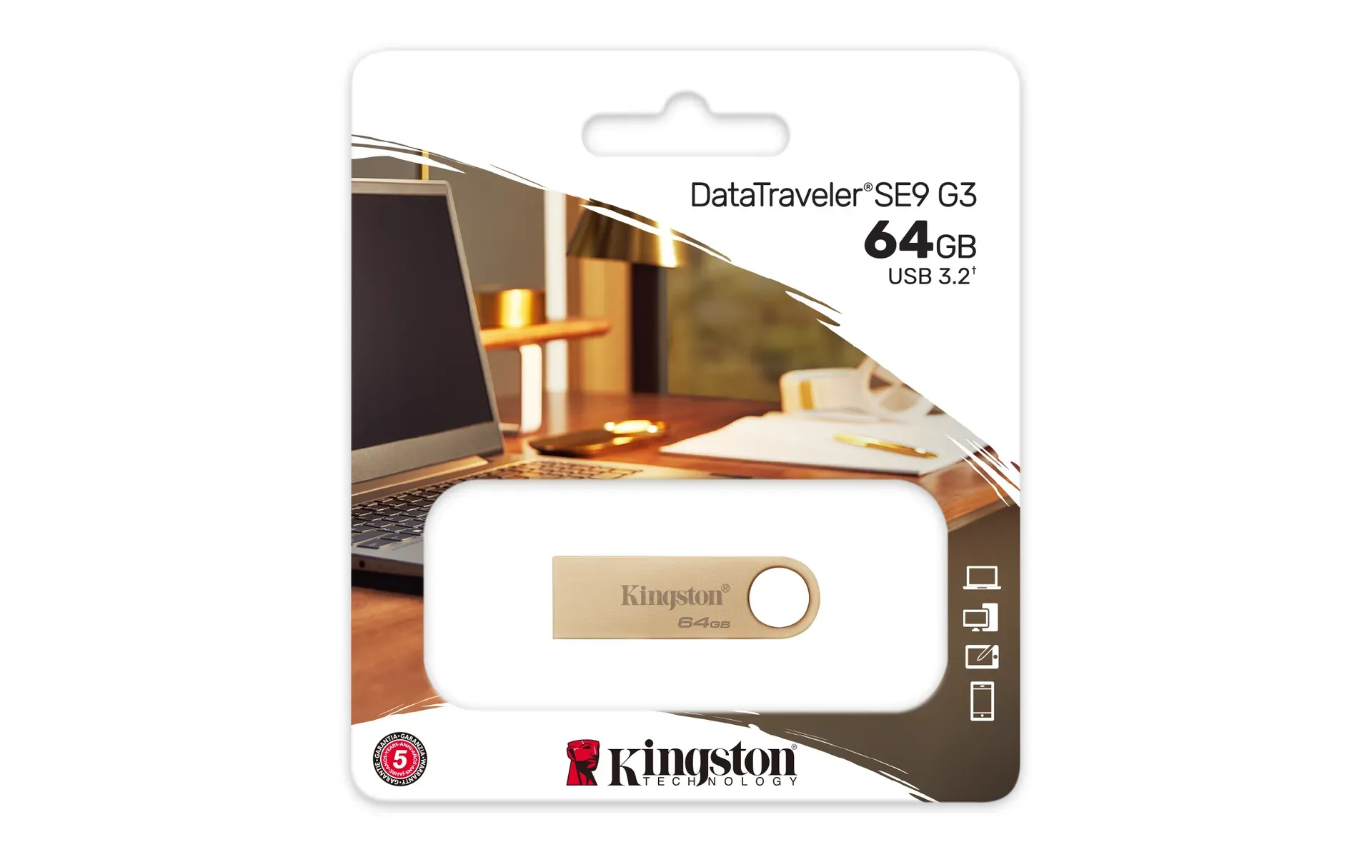 Kingston Technology DataTraveler 64GB 220MB/s Metall-USB-Stick 3.2 Gen 1 SE9 G3 – Bild 5