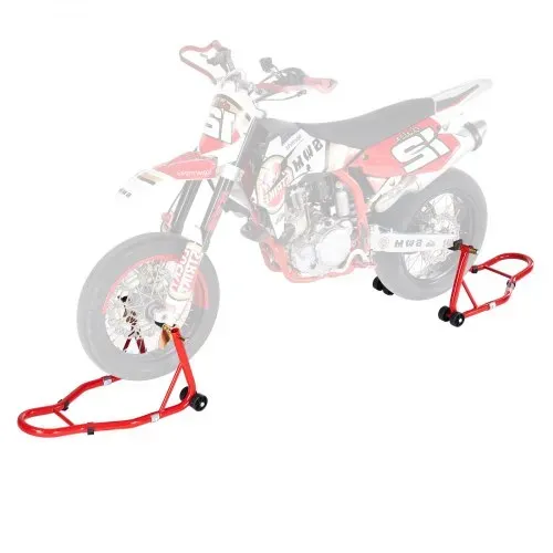 VEVOR Motorrad-Ständerlift (385 kg belastbar) vorne und hinten Doppelgabelständer, hinterer U+L-Gabel-Schwingarm-Spulenständer, für die meisten Motorräder von Yamaha Honda Kawasaki Suzuki, rot – Bild 10