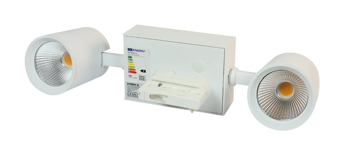 Synergy 21 LED Track-Serie Doppelschienenleuchten 2x25W schwenkbar warmweiss – Bild 2