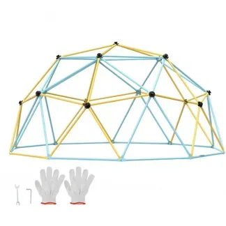 VEVOR Kletterkuppel, 3,66 m geometrisches Kuppel-Kletterspielzentrum für Kinder von 3 bis 10 Jahren, Klettergerüst 340 kg Tragfähigkeit, mit Klettergriff, Outdoor-Spielgerät Garten Hinterhof VEVOR Kletterkuppel, 3,66 m geometrisches Kuppel-Kletterspielzentrum für Kinder von 3 bis 10 Jahren, Klettergerüst 340 kg Tragfähigkeit, mit Klettergriff, Outdoor-Spielgerät Garten Hinterhof