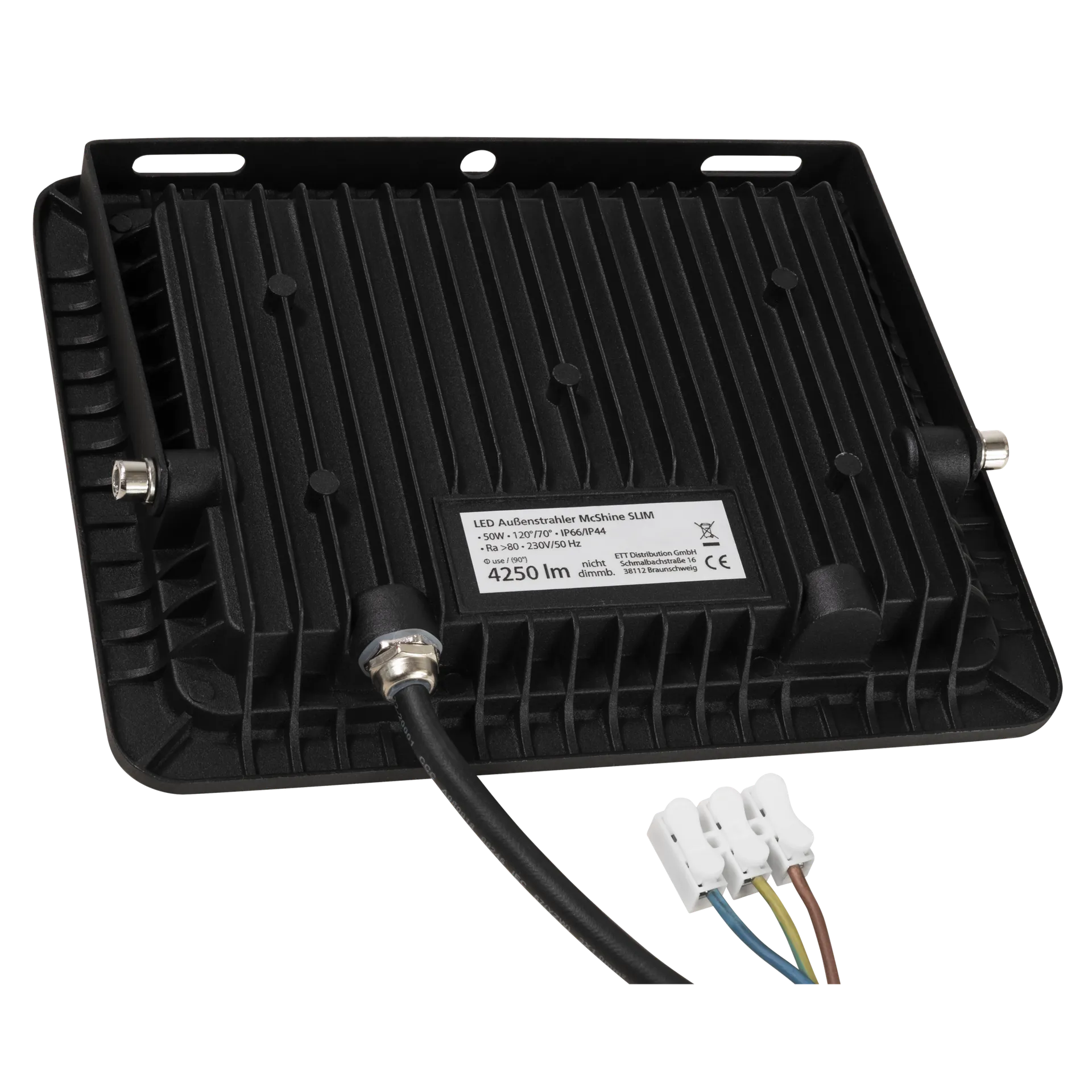 LED-Außenstrahler McShine ''Slim'' 50W, 4250 Lumen, IP66, 3000K, warmweiß – Bild 4