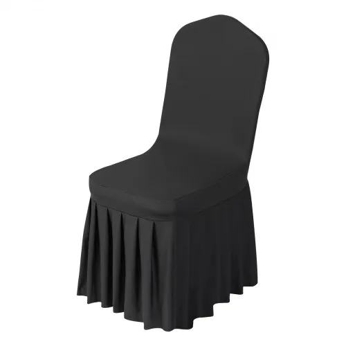 VEVOR 30 x Stuhlhussen Stuhlbezug mit flacher Vorderseite Stretch waschbarer & abnehmbarer Stuhlüberzug aus Polyester-Spandex für Hochzeitsfeiern, passend für Stühle (51 x 45 x 95 cm) Schwarz VEVOR 30 x Stuhlhussen Stuhlbezug mit flacher Vorderseite Stretch waschbarer & abnehmbarer Stuhlüberzug aus Polyester-Spandex für Hochzeitsfeiern, passend für Stühle (51 x 45 x 95 cm) Schwarz
