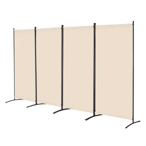 VEVOR Raumteiler 4 Paneele Paravent 3464 x 1840 x 520 mm, faltbarer Sichtschutz & tragbarer Trennwandteiler zur Raumtrennung, freistehende Raumteiler für Büro Schlafzimmer Arbeitszimmer, Beige – Bild 8