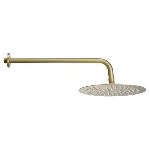 VEVOR Duscharmatur Regenduschsystem fürs Badezimmer Duschsystem mit 254 mm runden Regenduschkopf & Handbrause, wandmontierte Badezimmerarmaturen mit Messingventil & Zierset, gebürstetes Gold – Bild 10