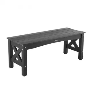 VEVOR Gartenbank Gartenmöbel Bänke 113 cm 272 kg Tragkraft, wetterfeste Verandabank mit verstellbaren Fußpolstern & dickem Bein, Terrassenbank aus Kunststoff für Garten Park Hof Veranda, Schwarz VEVOR Gartenbank Gartenmöbel Bänke 113 cm 272 kg Tragkraft, wetterfeste Verandabank mit verstellbaren Fußpolstern & dickem Bein, Terrassenbank aus Kunststoff für Garten Park Hof Veranda, Schwarz