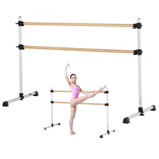 VEVOR Ballettstange Tanzstange freistehende Doppelstange, höhenverstellbare (170-1165 mm) Stretchstange aus Holz für Ballettübung, Gleichgewichtstraining, Entspannungsübungen VEVOR Ballettstange Tanzstange freistehende Doppelstange, höhenverstellbare (170-1165 mm) Stretchstange aus Holz für Ballettübung, Gleichgewichtstraining, Entspannungsübungen