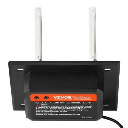 VEVOR HVAC-Luftreiniger für das ganze Haus, 18 W, 175 mm, UV-UVC-Licht im Kanal für Klimaanlagenkanäle, Luftwäscher mit 2 Ersatzbirnen, HVAC-UV-Lampen, Air Purifier für Klimaanlagen – Bild 8