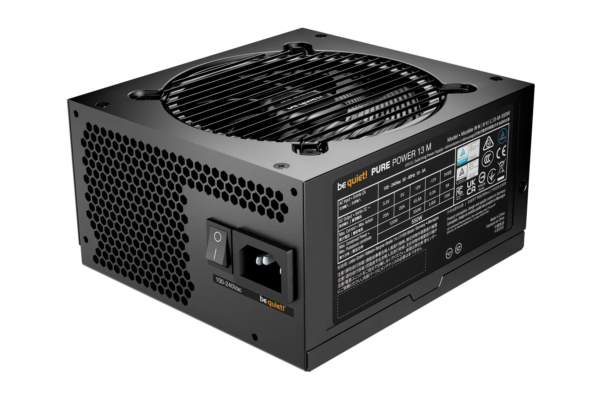 be quiet! Pure Power 13 M | 550W Netzteil 20+4 pin ATX ATX Schwarz – Bild 3