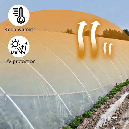 VEVOR PE Gewächshausfolie 6 M Länge x 8,5 M Breite Transparent Treibhausfolien, 0,15 mm Dicke Folientunnel, reißfeste Gartenfolien aus Polyethylen als Plastikfolien für Abdeckungen im Außenbereich – Bild 3