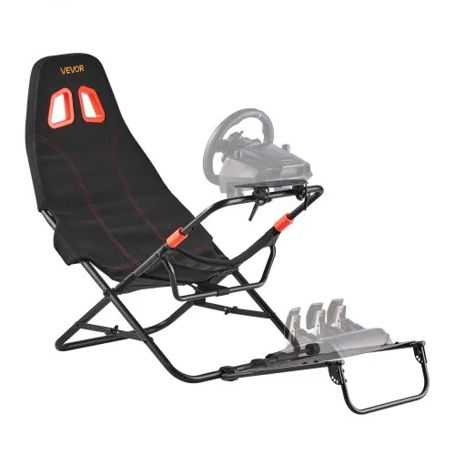 VEVOR Lenkradständer, Faltbarer & Verstellbarer Rennsimulator-Cockpit, 620 mm breit, Kompatibel mit Logitech G923/G920/G29, Thrustmaster T248P, Fanatec, Hori, Mad Catz, Schwarz VEVOR Lenkradständer, Faltbarer & Verstellbarer Rennsimulator-Cockpit, 620 mm breit, Kompatibel mit Logitech G923/G920/G29, Thrustmaster T248P, Fanatec, Hori, Mad Catz, Schwarz