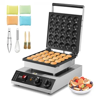 VEVOR Mini-Pfannkuchenmaker kommerzielle Dutch Mini Pfannkuchen Maschine, 25 Stk., 43 mm Durchmesser, Dorayaki-Backmaschine, 1700 W, Temperatur- und Zeitregelung, in Küchen, Cafés und Restaurants VEVOR Mini-Pfannkuchenmaker kommerzielle Dutch Mini Pfannkuchen Maschine, 25 Stk., 43 mm Durchmesser, Dorayaki-Backmaschine, 1700 W, Temperatur- und Zeitregelung, in Küchen, Cafés und Restaurants