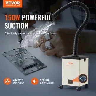 VEVOR Lötrauchabsaugung 150W Schweißrauchabsauger 332 m³/h Mini Desktop Lötrauchabsorber 5800U/min 3-Stufen-Filter Lötrauch Absaugung für Lötstation Schweißarbeiten VEVOR Lötrauchabsaugung 150W Schweißrauchabsauger 332 m³/h Mini Desktop Lötrauchabsorber 5800U/min 3-Stufen-Filter Lötrauch Absaugung für Lötstation Schweißarbeiten