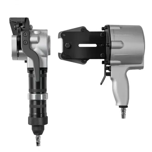 VEVOR Pneumatische Umreifungsmaschine, 8500 N Spannkraft, Metall-Umreifungswerkzeug, Spanner & Schneide-/Versiegelungsgerät für 32 mm breite Metallbänder, Spaltballenpresse für Verpackungen – Bild 8