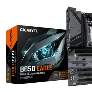GIGABYTE B650 EAGLE Mainboard – AMD Ryzen 9000er-Serie, 12+2+2 Phasen VRM, bis zu 7600 MHz DDR5 (OC), 1xPCIe 5.0 + 2xPCIe 4.0 M.2, GbE LAN, USB 3.2 Gen 2 GIGABYTE B650 EAGLE Mainboard – AMD Ryzen 9000er-Serie, 12+2+2 Phasen VRM, bis zu 7600 MHz DDR5 (OC), 1xPCIe 5.0 + 2xPCIe 4.0 M.2, GbE LAN, USB 3.2 Gen 2