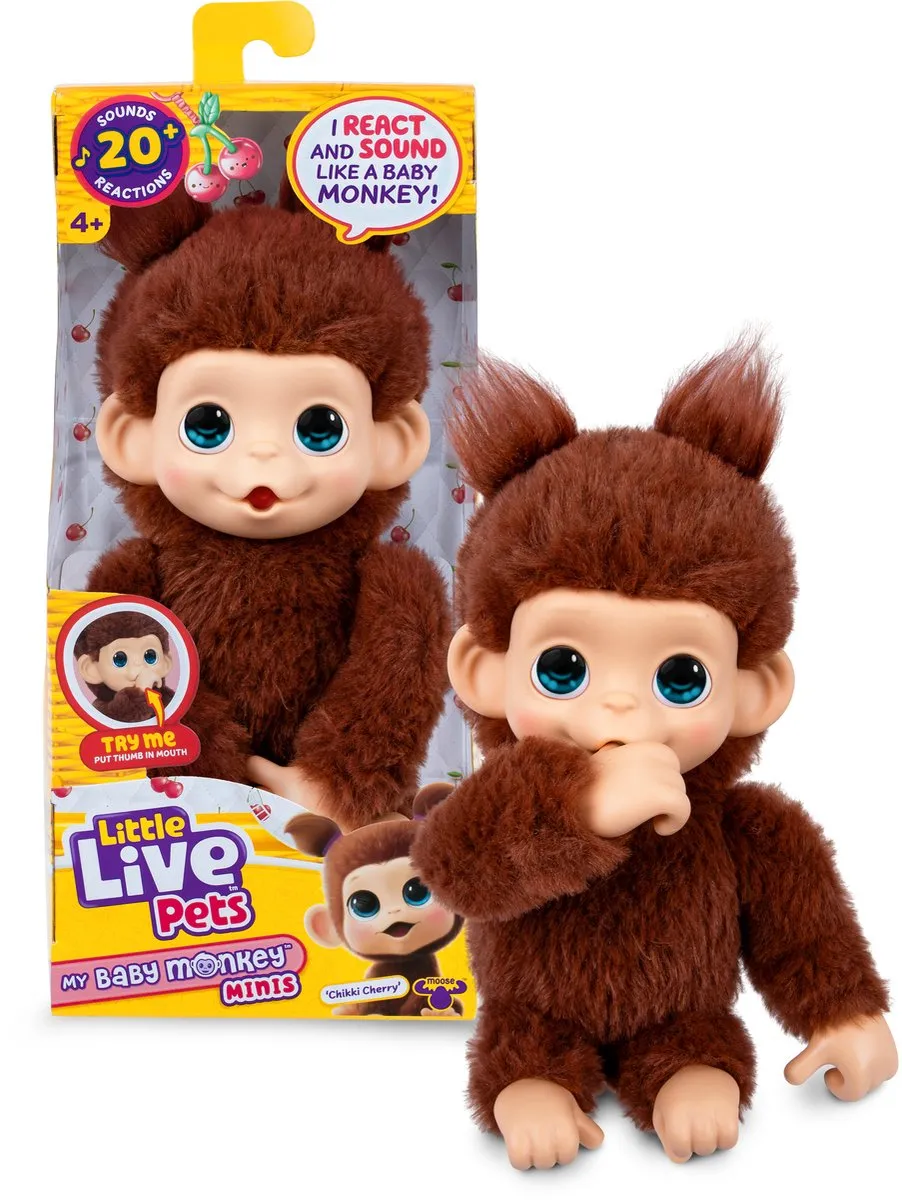 Moose Toys Little Live Pets My Baby Monkey ‚Chikki Cherry‘ Moose Toys Little Live Pets My Baby Monkey ‚Chikki Cherry‘