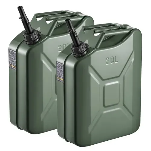 VEVOR Kraftstoffkanister, 20 L, Benzinkanister mit Ausguss & Komfortgriff, max. Durchflussrate 6 l/min, Metall-Benzintank für die meisten Autos, Motorräder, ATVs & UTVs, grün, 2er-Pack – Bild 10