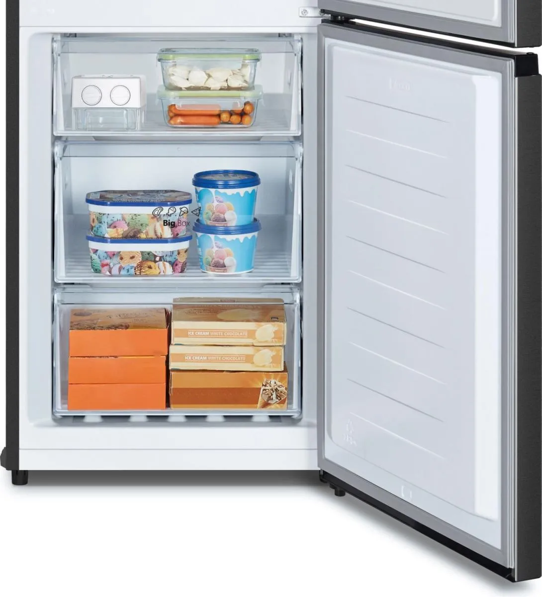 Hisense Freistehend Kühlschrank/Gefrierschrank, Inox, 336 l – Bild 6