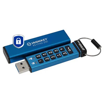 Kingston Technology IronKey 256GB Keypad 200, FIPS 140-3 Lvl 3 (ausstehend) AES-256 Verschlüsselung – Bild 2