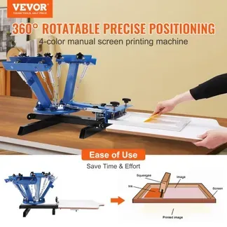 VEVOR Siebdruckpresse T-Shirt Siebdruckmaschine 1 Farben + 1 Station, T-Shirtpresse, Hitzepresse Transferpresse DIY Ausrüstung Drucker, Textildruck Kleidung, Kissenbezüge, Gepäckstücke usw. VEVOR Siebdruckpresse T-Shirt Siebdruckmaschine 1 Farben + 1 Station, T-Shirtpresse, Hitzepresse Transferpresse DIY Ausrüstung Drucker, Textildruck Kleidung, Kissenbezüge, Gepäckstücke usw.