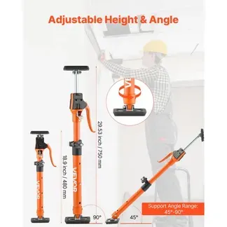 VEVOR Einhandstütze, 2 Stk., Deckenstütze 48–75cm, Teleskopstütze aus Stahl, Montagestütze bis zu 100kg Kapazität zum Installieren von Schränken, Anheben von Trockenbauwänden, Frachtstangen VEVOR Einhandstütze, 2 Stk., Deckenstütze 48–75cm, Teleskopstütze aus Stahl, Montagestütze bis zu 100kg Kapazität zum Installieren von Schränken, Anheben von Trockenbauwänden, Frachtstangen