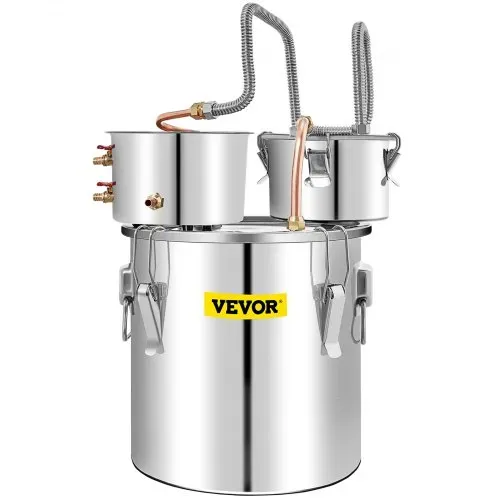 VEVOR Distillieranlage Moonshine, 50 L Wasser Alkohol Destillierer Moonshine mit doppelter Kondensatpumpe, Edelstahl Moonshine Alkohol Destillieren Ausrüstung Schnapsbrennen Destille Destilator – Bild 10
