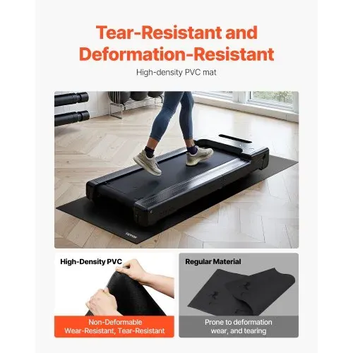 VEVOR Laufbandmatte für Teppichboden Bodenschutzmatte (915 x 1980 mm) für Sportgeräte 6 mm dick, Trainingsgerätematte für Laufbänder Ellipsentrainer Rudergerät, hochdichter PVC-Bodenschutz – Bild 2