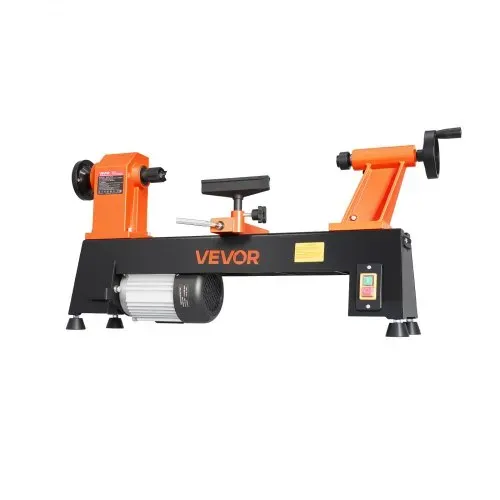 VEVOR Drechselbank 304 x 465 mm 3/4 PS Tischdrehbank mit 5 Drehzahlstufen für Tischbeine Spazierstöcke und Große Holzwerkstücke, 650/1100/1600/2200/3200 U/min, Thermoschutz und Robuster Metallrahmen – Bild 8