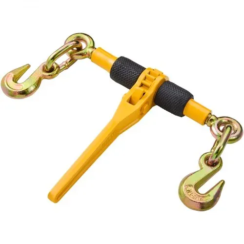 VEVOR Ratschenkettenbinder, 1/4"-5/16", 2600 lbs sichere Arbeitslast, 4er-Pack Lastbinder mit 2 Greifhaken, Zurrgurte für Transportketten, Hochleistungs-Abschleppketten-Ratschenbinder für Pritschenwagenanhänger – Bild 9