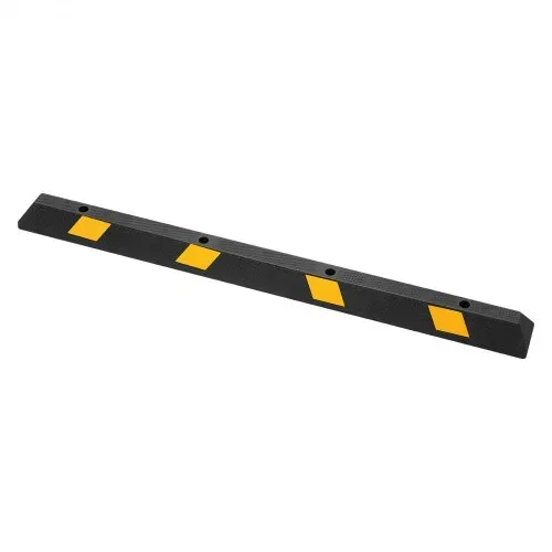 VEVOR Parkstopper Radstopper 1 Stk. 184 x 16 x 11 cm Einparkhilfe Parkbegrenzung mit Reflektorstreifen, Parkplatzsperre aus Gummi für Autos Lieferwagen Lkw, Radführungsblock, Parkplatzbegrenzung – Bild 8