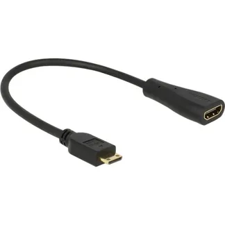 Kabel HDMI mini C Stecker > HDMI-A Buchse, Adapter Kabel HDMI mini C Stecker > HDMI-A Buchse, Adapter