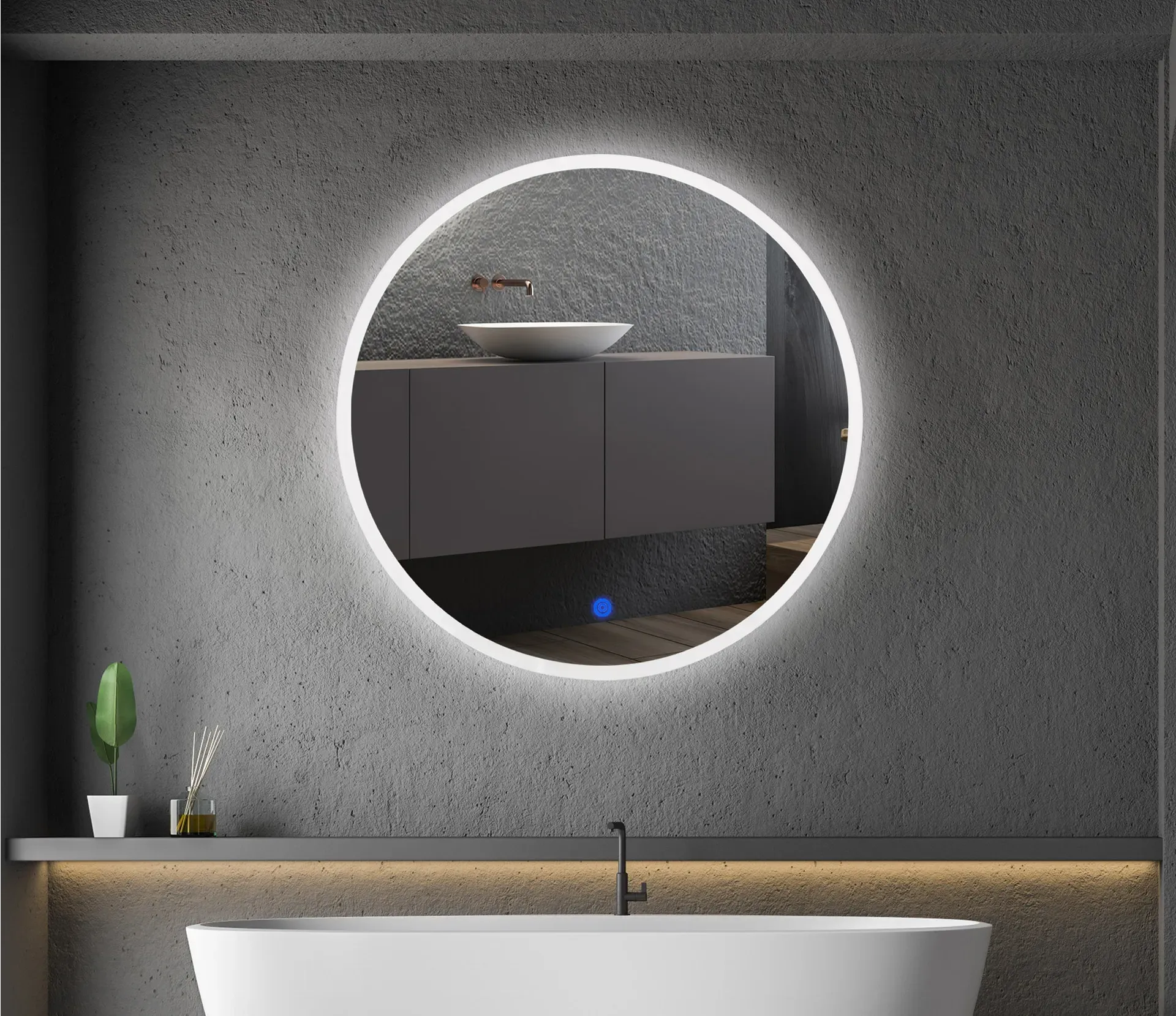 LED Spiegel “Espelho R50” Ø50cm 230V, 19W, 1400lm, 4000K, IP44 LED Spiegel “Espelho R50” Ø50cm 230V, 19W, 1400lm, 4000K, IP44