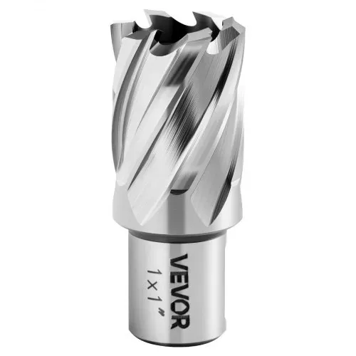 VEVOR HSS-Kernbohrer Weldon-Schaft 4-tlg. Magnetbohrer 25,4 mm Schnittdurchmesser, 2 Bohrer mit 2 Zentrierstiften, 25,4 mm Schnitttiefe, 2 Kunststoffboxen, für Magnetbohrmaschinen, Stahl, Aluminium – Bild 9